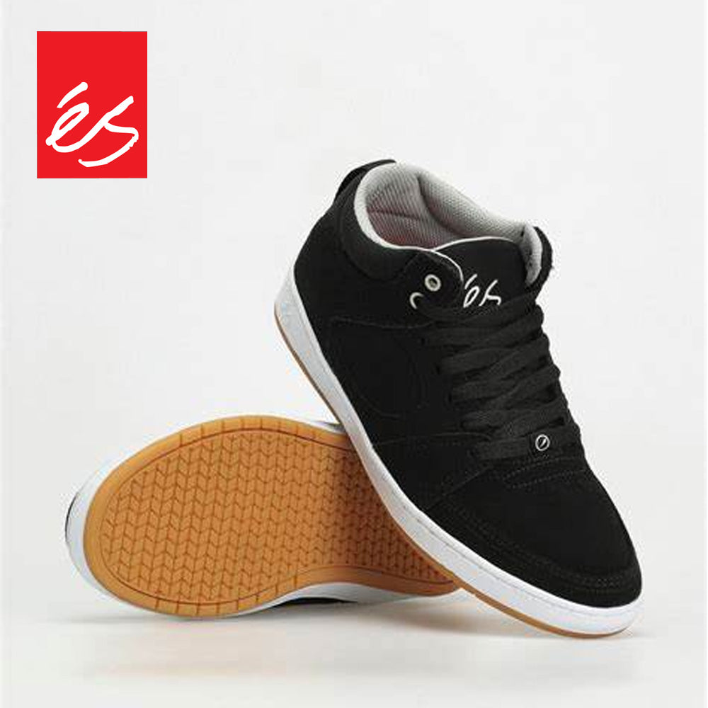 es ACCEL SLIM MID BLACK WHITE SILVER