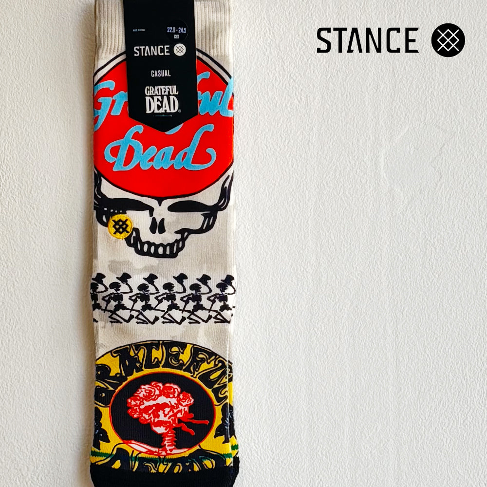 STANCE × GRATEFUL DEAD CASUAL BAND-LTD GRATE VINTAGE WHITE No52