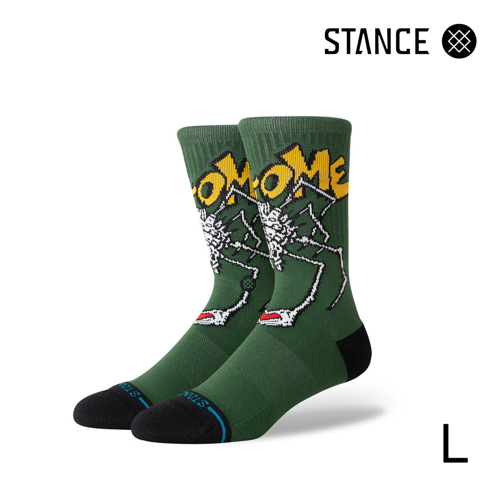 STANCE CASUAL COLABO-LTD WELCOME WILBUR CREW GREEN No.54