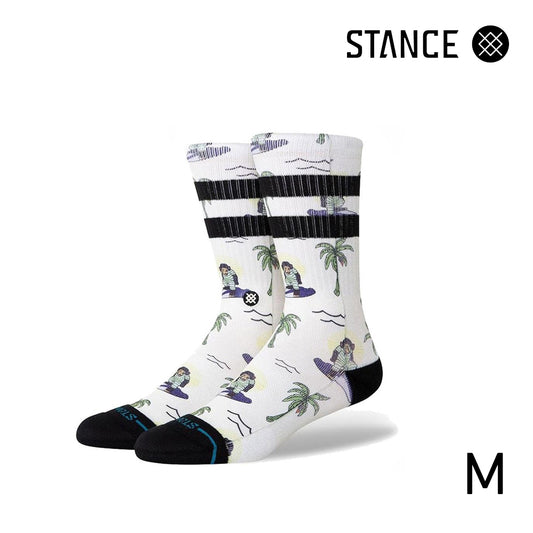 STANCE STANCE CASUAL SURFIN MONKEY CREW WHITE No.62