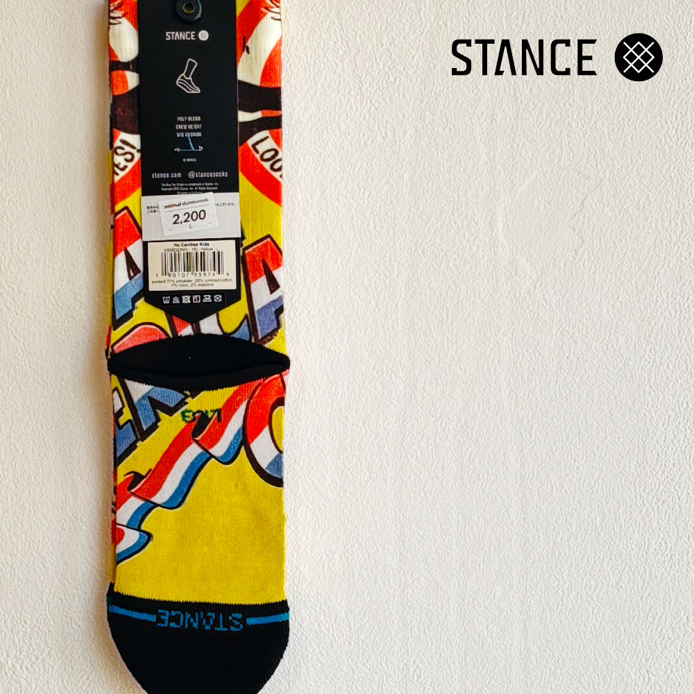 STANCE KIDS COLABO NO CAVITIES KIDS YELLOW No.71
