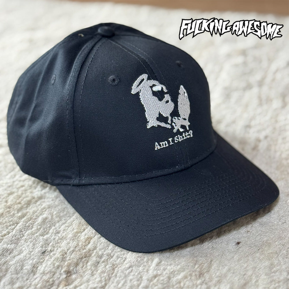 FUCKING AWESOME Am I Shit 6-Panel Snapback キャップ ブラック