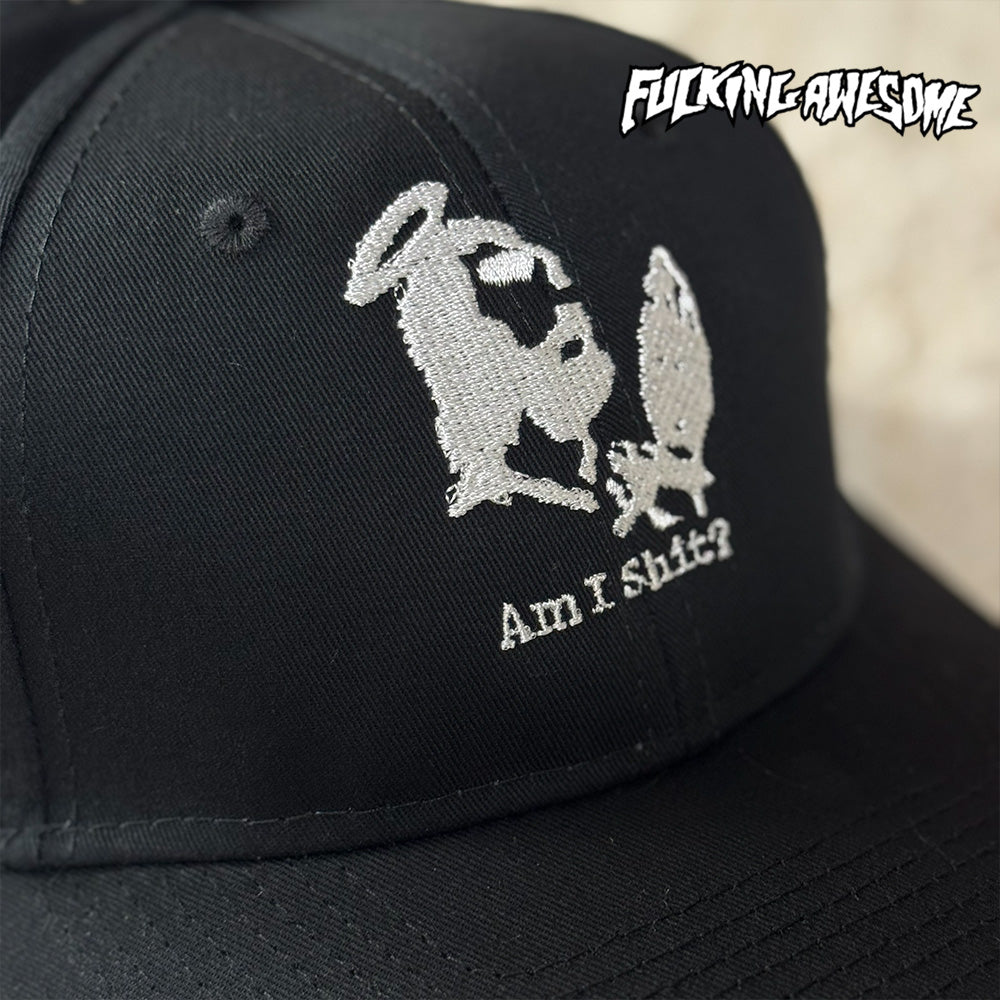 FUCKING AWESOME Am I Shit 6-Panel Snapback キャップ ブラック