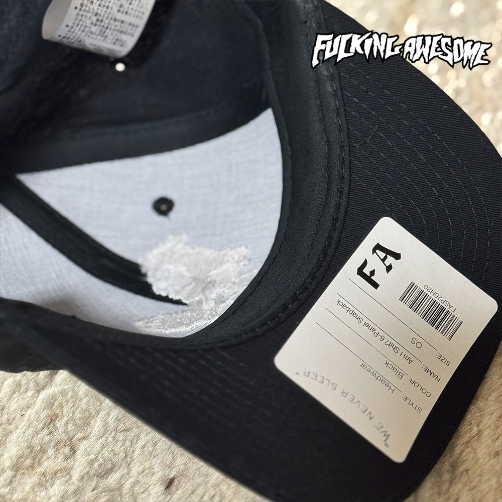 FUCKING AWESOME Am I Shit 6-Panel Snapback キャップ ブラック