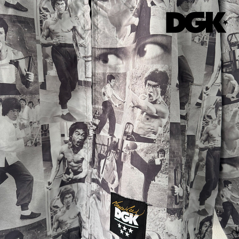 DGK COLLAGE WINDBRAKER GREY BRUCE LEE ブルースリー ウインドブレーカー　サイズ : L