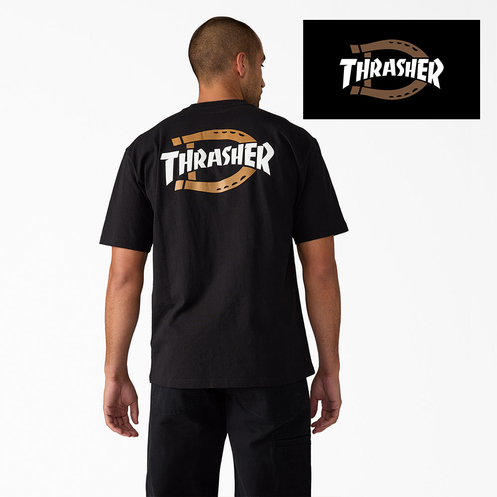 DICKIES THRASHER TEE BLACK ディッキーズ×スラッシャー　Tシャツ