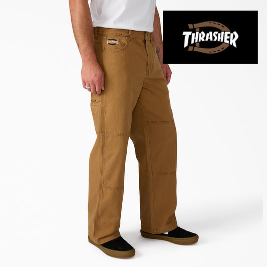 DICKIES THRASHER DOUBLE KNEE PANT BROWN ディッキーズ×スラッシャー　パンツ
