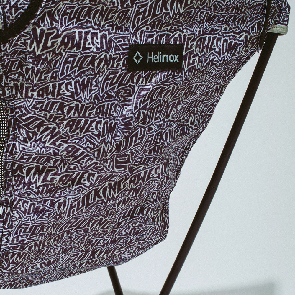 FUCKING AWESOME  Burnt Stamp Logo Helinox Chair One All Over キャンプチェア