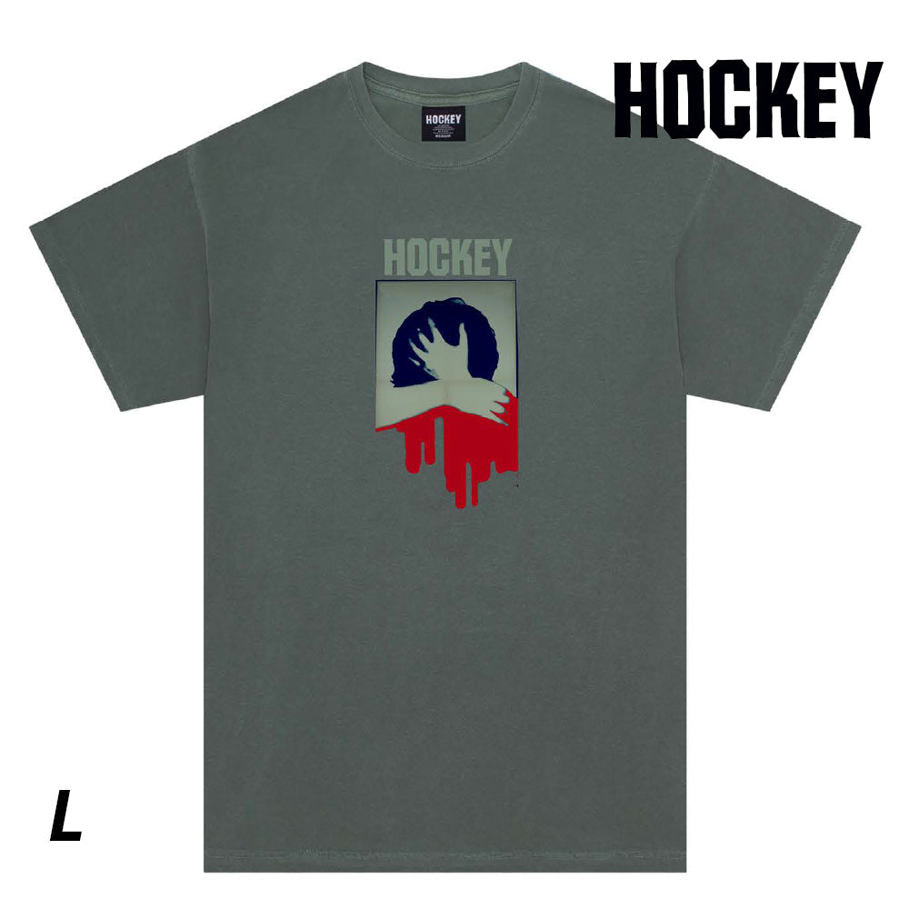 HOCKEY Paralysis Tee Moss Pigment Dyed size L