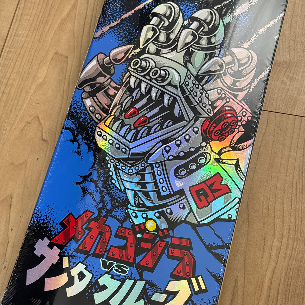 SANTACRUZ SCxGODZILLA MECHA HAND 8.0　Santa Cruz × 東宝 メカゴジラ デッキ 8.0 inch　選べるデッキテープ