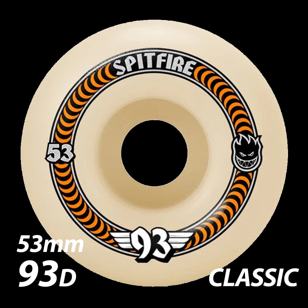 SPITFIRE WHEELS F4 93D SOFT SLIDERS CLASSIC SHAPE 53mm