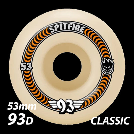 SPITFIRE WHEELS F4 93D SOFT SLIDERS CLASSIC SHAPE 53mm