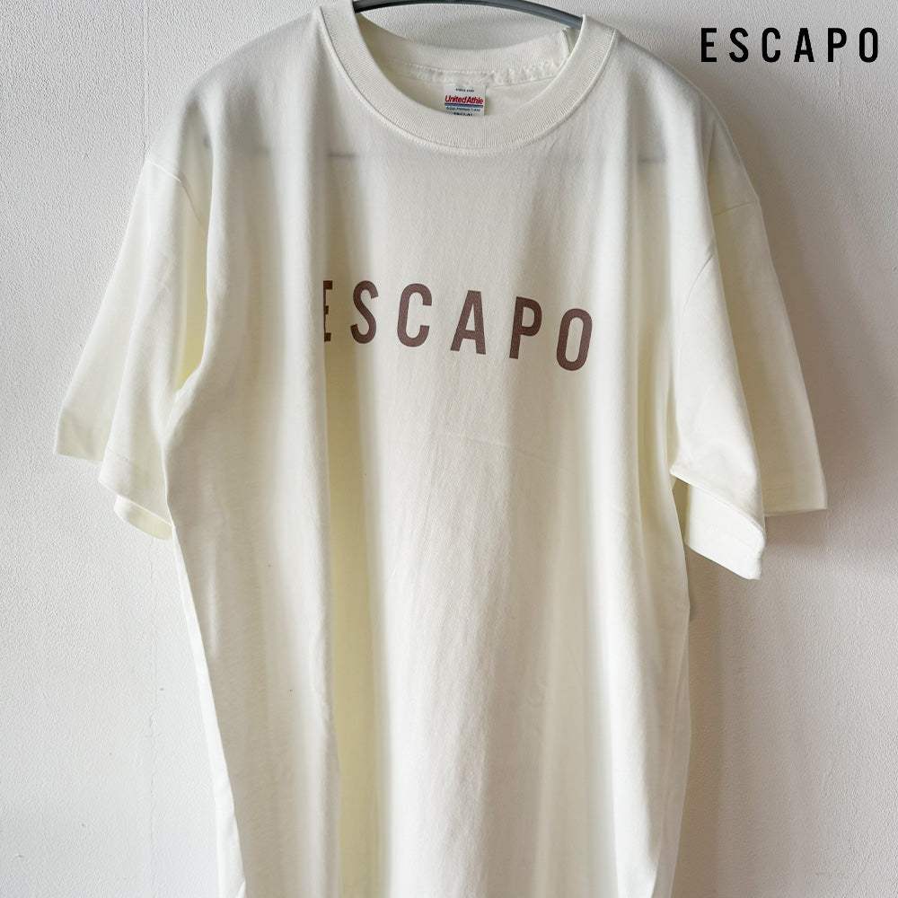 ESCAPO LOGO Tee  Premium Heavyweight 6.2 oz  Greige White エスカポロゴ Tシャツ