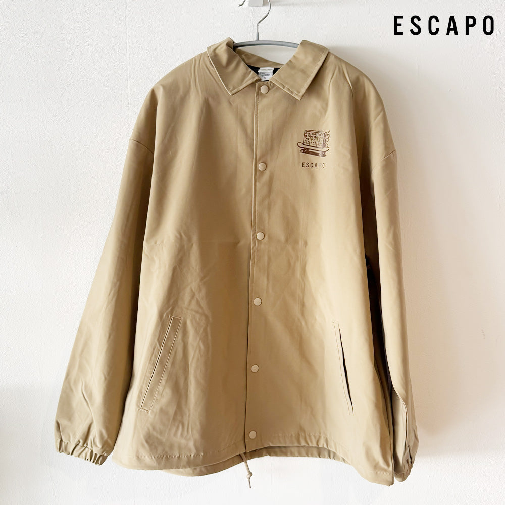 ESCAPO SKATE MODULAR Recycled Poly Coach Jacket  Black / Beige